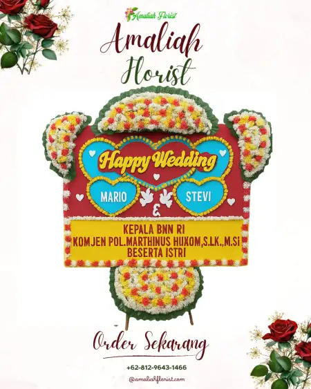 Papan Bunga Pernikahan Geparang